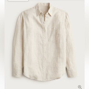 NWT!J.Crew Petite Garçon classic shirt in Baird McNutt Irish linen. 6 Petite